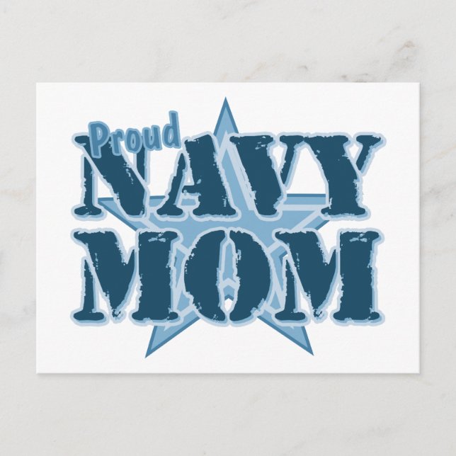 Proud Navy Mom Postcard (Front)