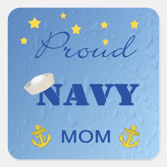 Proud Navy Mom Stickers (Front)