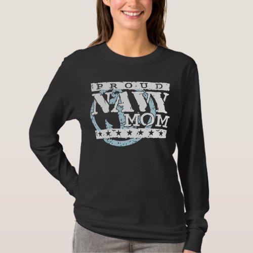 Proud Navy Mom T_Shirt