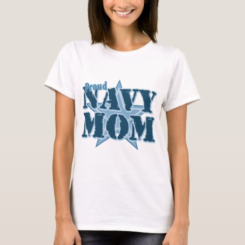 Proud Navy Mom T_Shirt