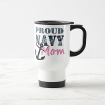 Proud Navy Mom Travel Travel Mug
