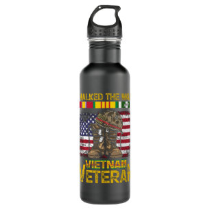 Proud Navy Seabee Vietnam Veteran Stainless Steel Water Bottle
