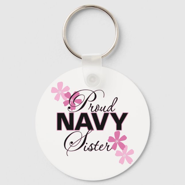 Proud Navy Sister Keychain (Front)