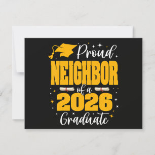 Proud Neighbor Of A Class Of 2026 Graduate Invitation