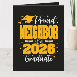 Proud Neighbor Of A Class Of 2026 Graduate Thank You Card