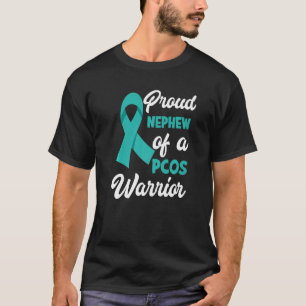 Proud Nephew Of A PCOS Warrior PCOS Awareness   T-Shirt