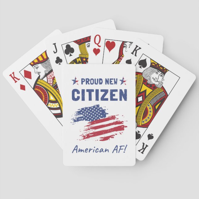 Proud New American Citizen, Citizenship Ceremony Poker Cards (Back)
