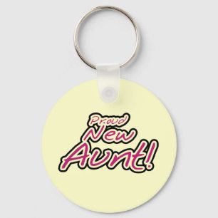 Proud New Aunt tshirts and Gifts Keychain