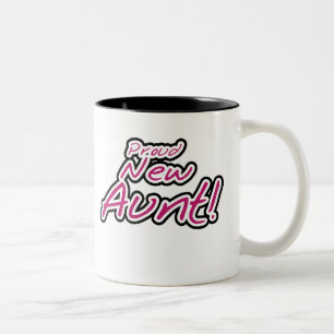 Proud New Aunt Two-Tone Coffee Mug