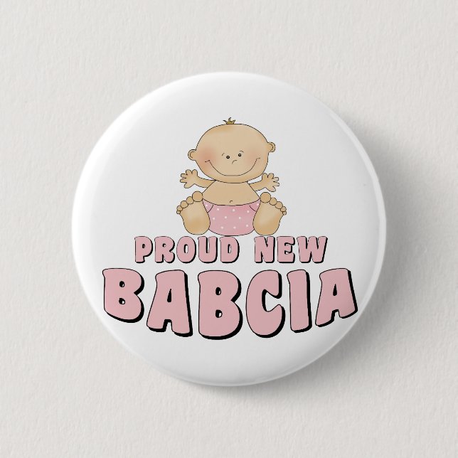 PROUD NEW BABCIA BUTTON (Front)