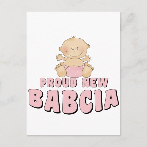 PROUD NEW BABCIA POSTCARD