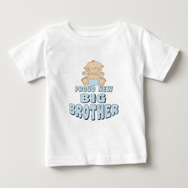 Proud New Big Brother Boy Baby T-Shirt (Front)