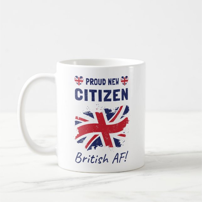 Proud New British Citizen, Citizenship Ceremony Coffee Mug (Left)