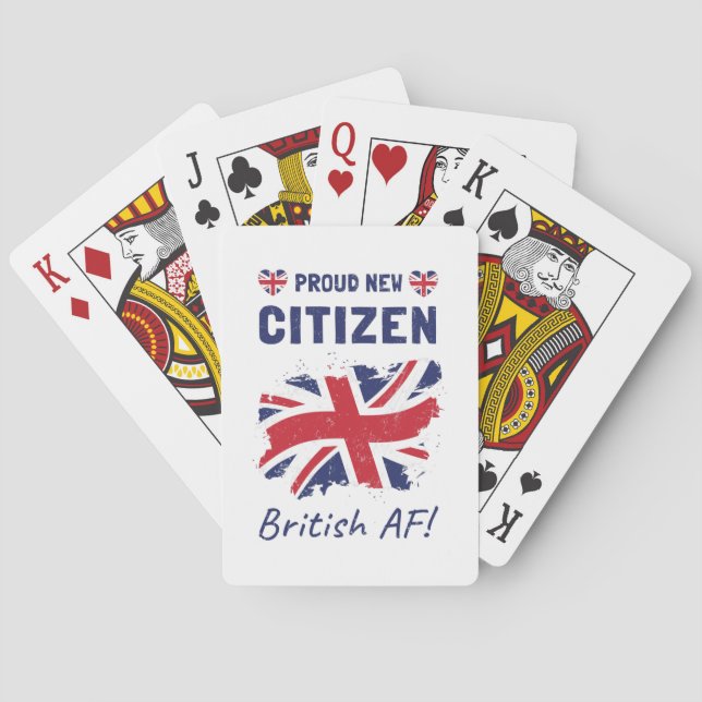Proud New British Citizen, Citizenship Ceremony Poker Cards (Back)