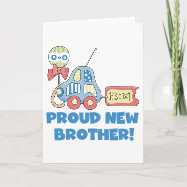 Proud New Brother-It's a Boy Announcement (Front)