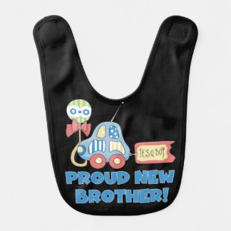 Proud New Brother to Baby Brother Bib