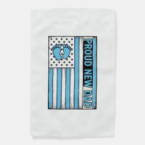 Proud New Dad Baby Feet Flag Vector Design_1
