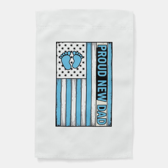 Proud New Dad Baby Feet Flag Vector Design_1 (Front)