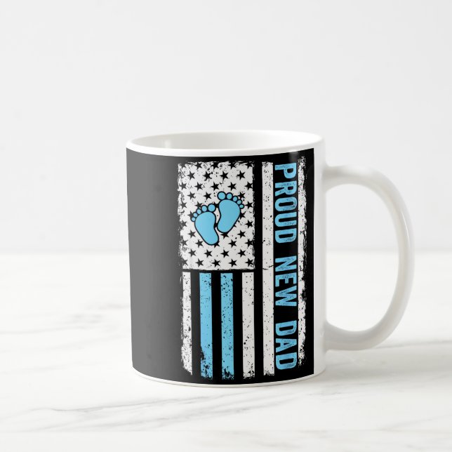 Proud New Dad For Men Funny Fathers Day New Boy Ba Coffee Mug (Right)