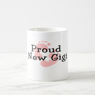 Proud New Gigi Baby Girl Footprints Coffee Mug