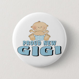 Proud New Gigi T-shirt Pinback Button