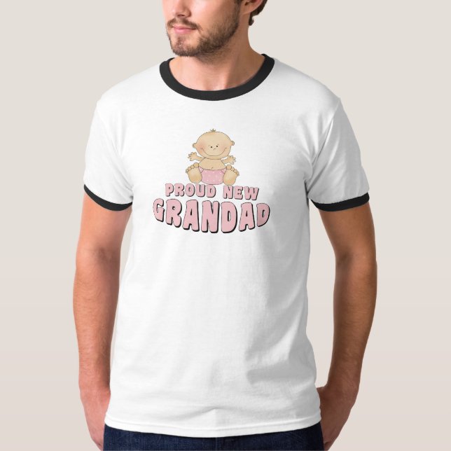 PROUD NEW    Grandad Girl T-Shirt (Front)