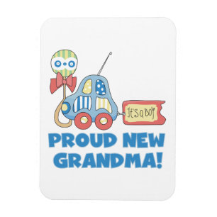 Proud New Grandma It's a Boy Gifts Magnet