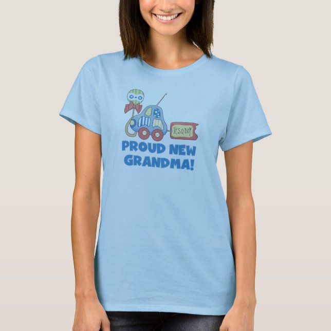 Proud New Grandma-It's a Boy Tshirts and Gifts (Front)
