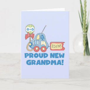 Proud New Grandma-It's a Boy Tshirts and Gifts Announcement