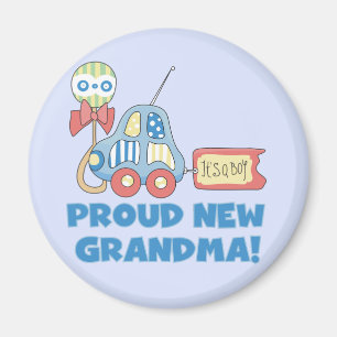Proud New Grandma-It's a Boy Tshirts and Gifts Magnet