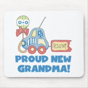 Proud New Grandma-It's a Boy Tshirts and Gifts Mouse Pad