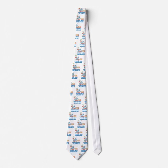 Proud New Grandma-It's a Boy Tshirts and Gifts Tie (Front)