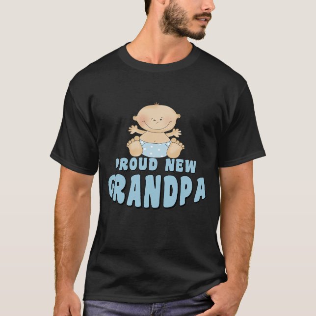 PROUD NEW Grandpa Boy T-Shirt (Front)