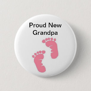 Proud New Grandpa Button