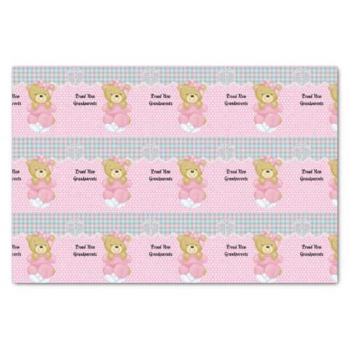 Proud New Grandparents Precious Baby Girl Tissue Paper