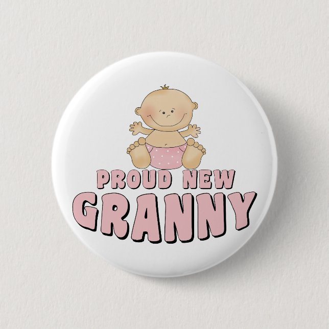 PROUD NEW Granny T-Shirt Button (Front)