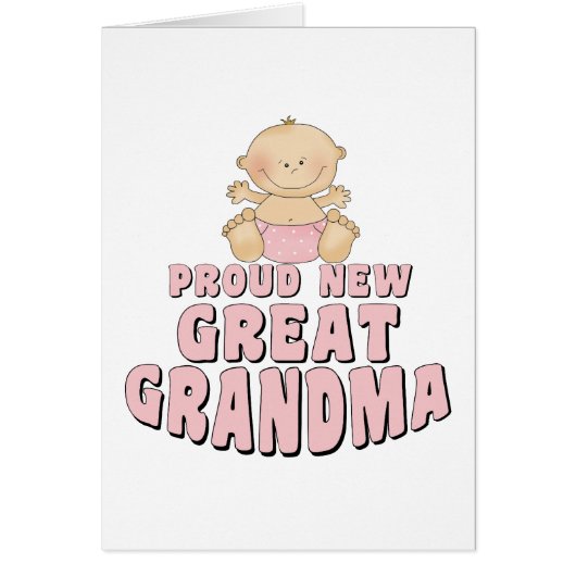 PROUD NEW Great Grandma T-Shirt (Front)