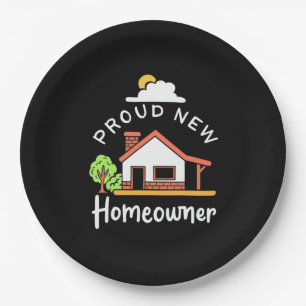 Proud New Homeowner Paper Plates
