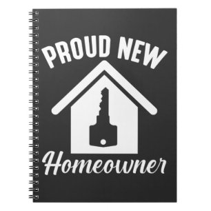 Proud New Homeowner Property Housewarming Notebook