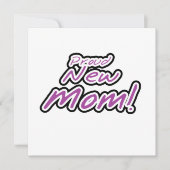 Proud New Mom Black and Purple Text Gifts (Front)