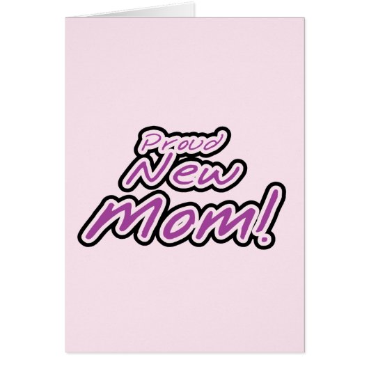 Proud New Mom Purple Text Tshirts and Gifts (Front)
