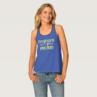 Proud new mother typography gift for pregnant mom tank top