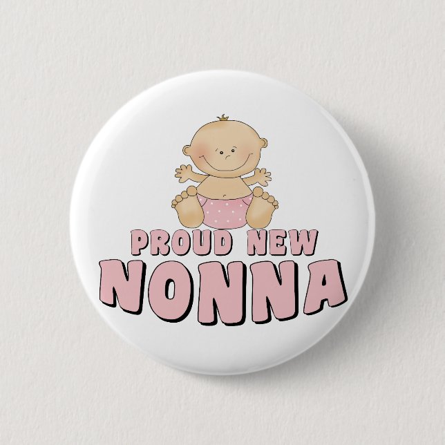 PROUD NEW Nonna T-Shirt Button (Front)