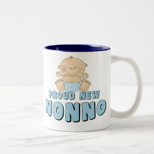 PROUD NEW Nonno Boy Two-Tone Coffee Mug