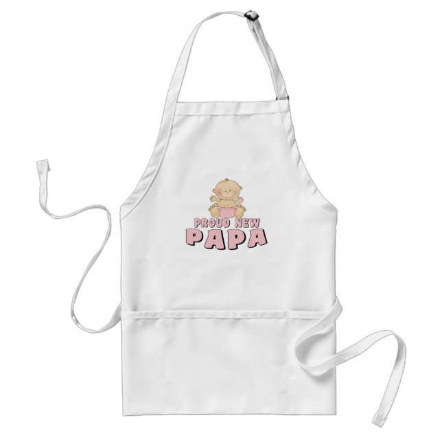 PROUD NEW Papa Boy Adult Apron (Front)