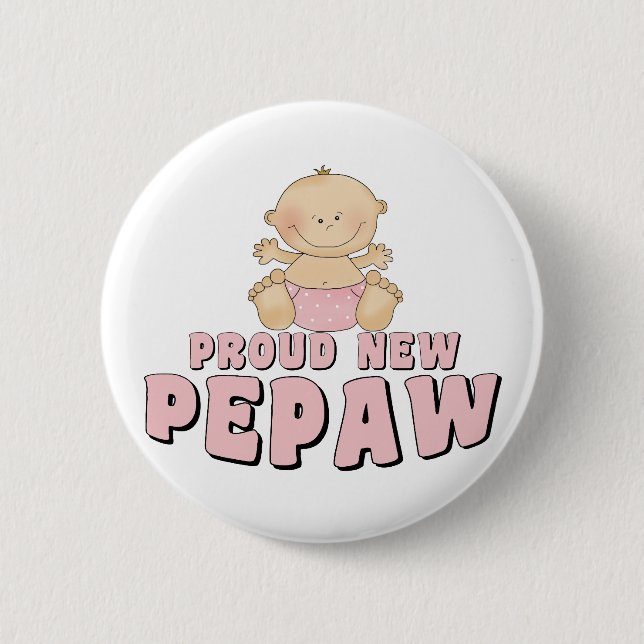PROUD NEW Pepaw Boy Button (Front)