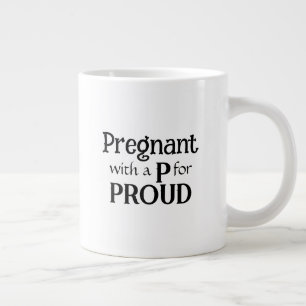 Proud new pregnant mother typography gift for mom giant coffee mug