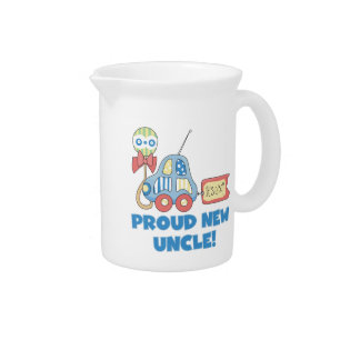 Proud New Uncle Car It's a Boy Gifts Pitcher