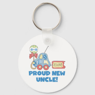 Proud New Uncle It's a Boy Tshirts and Gifts Keychain