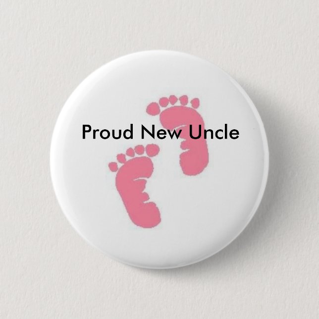 Proud New Uncle Pinback Button (Front)